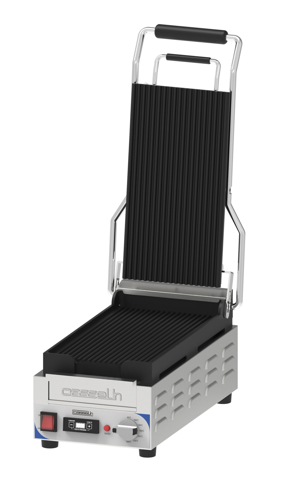 Grill Panini compact Premium Rainurée – Rainurée avec minuteur – Casselin