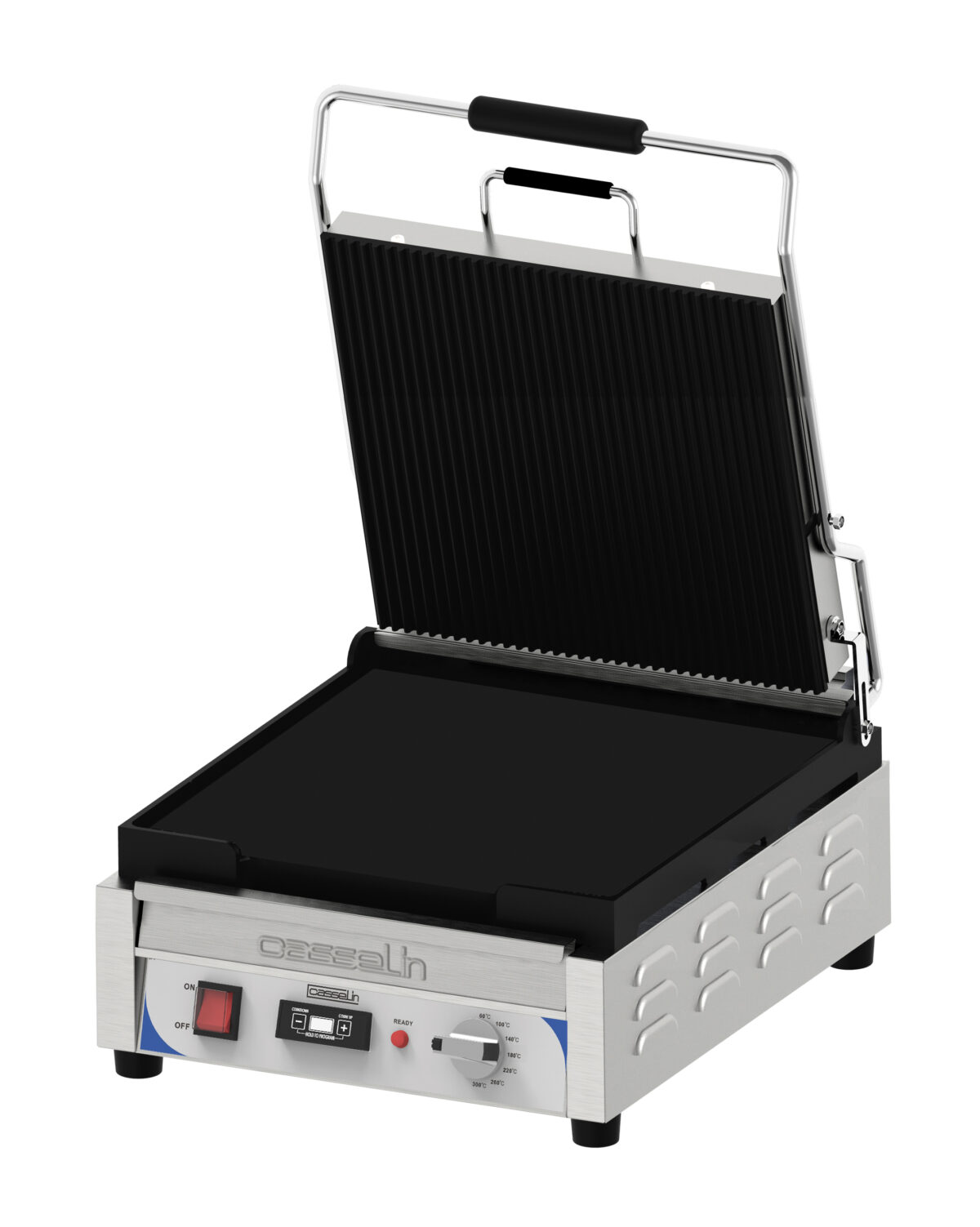 Grill Panini XL Premium Rainurée – Lisse avec minuteur – Casselin