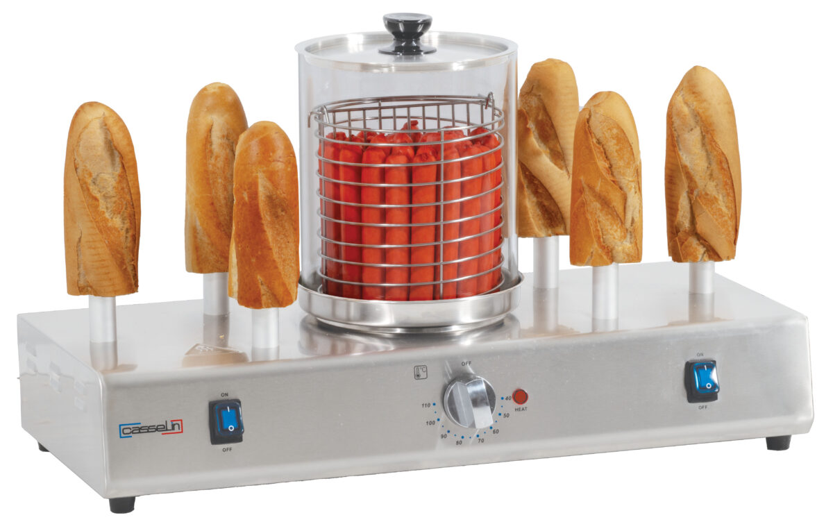 Machine à hot dog 6 plots chauffants – Casselin