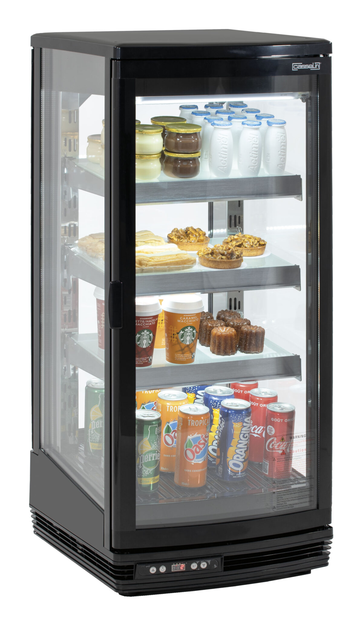 Mini vitrine réfrigérée 93 L Noire – Casselin
