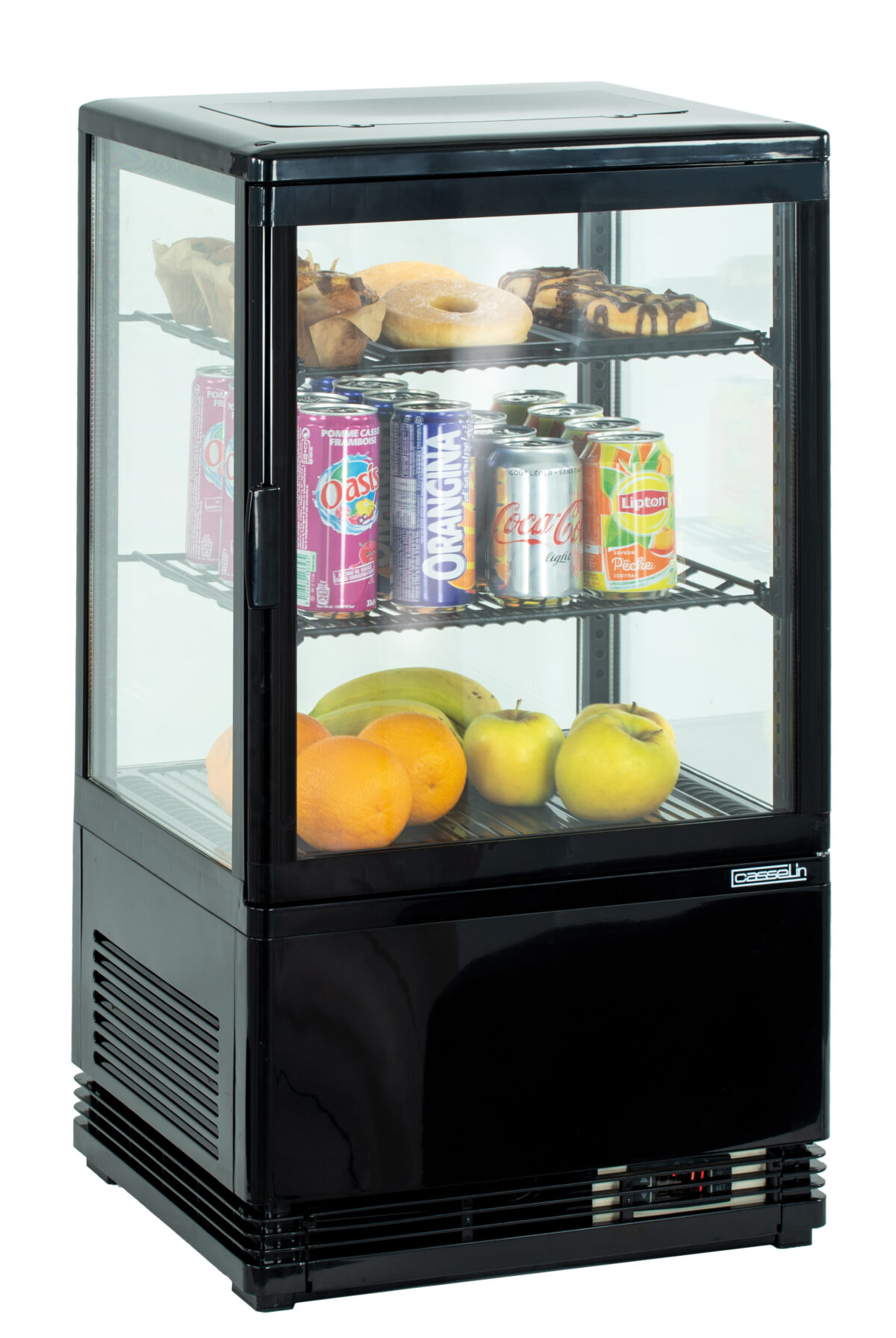 Mini vitrine réfrigérée positive 58L Noire – Casselin
