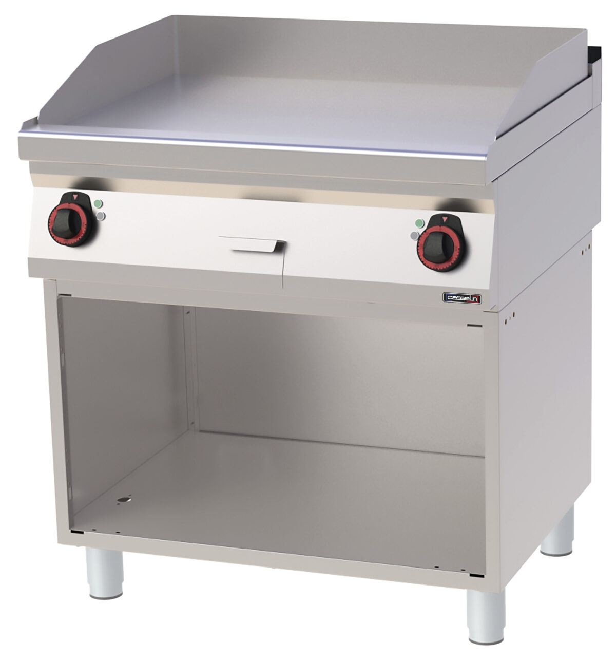 Plaque à snacker Chrome Lisse avec soubassement 80 – Casselin