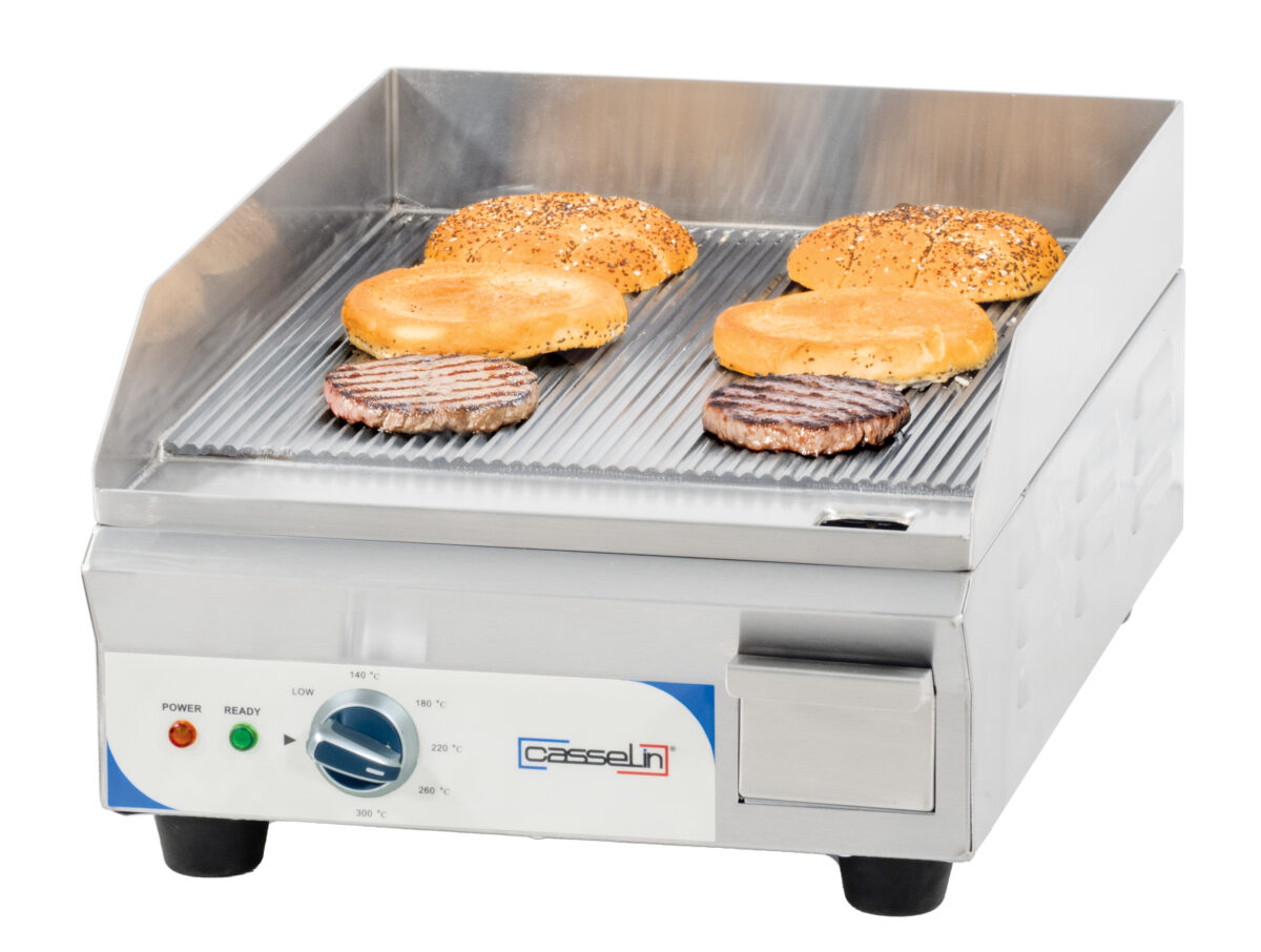 Plaque à snacker électrique compacte premium rainurée – Casselin