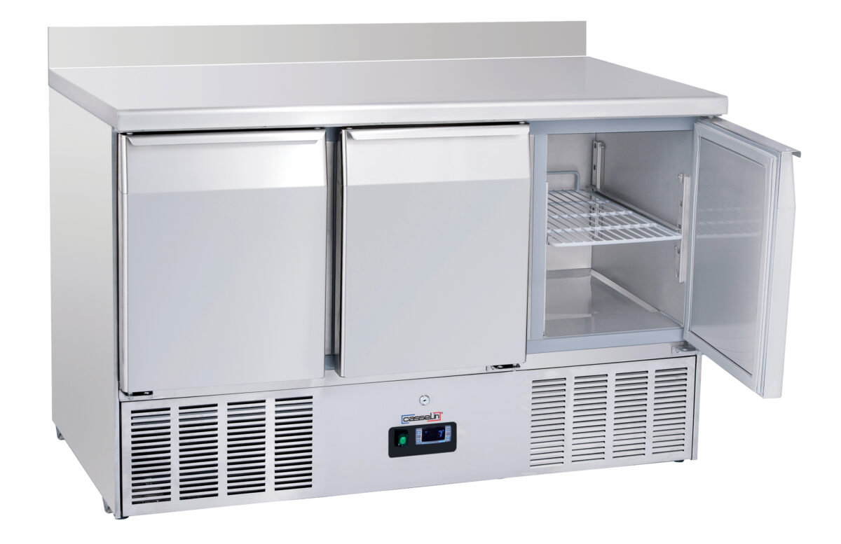 Saladette avec dosseret 3 portes GN 1/1 – Casselin