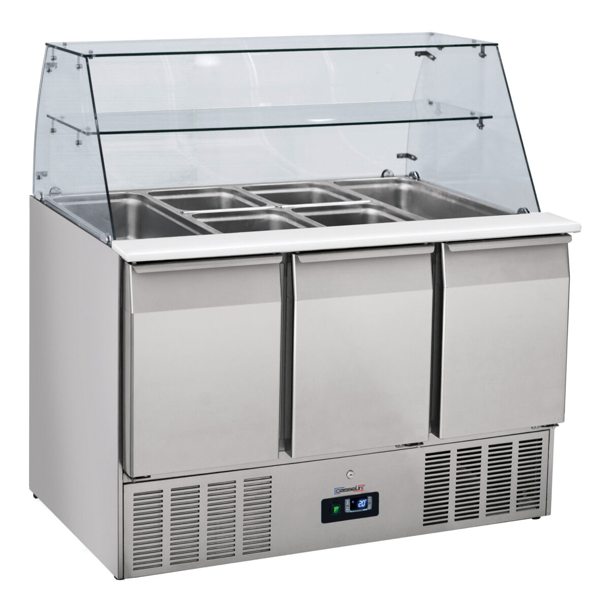 Saladette vitrée 3 portes GN 1/1 – Casselin
