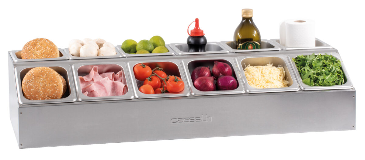 Support pour 12 bacs GN 1/6 – 2 rangs – Casselin