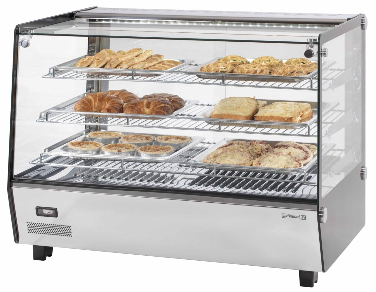 Vitrine chauffante encastrée 160L – Casselin