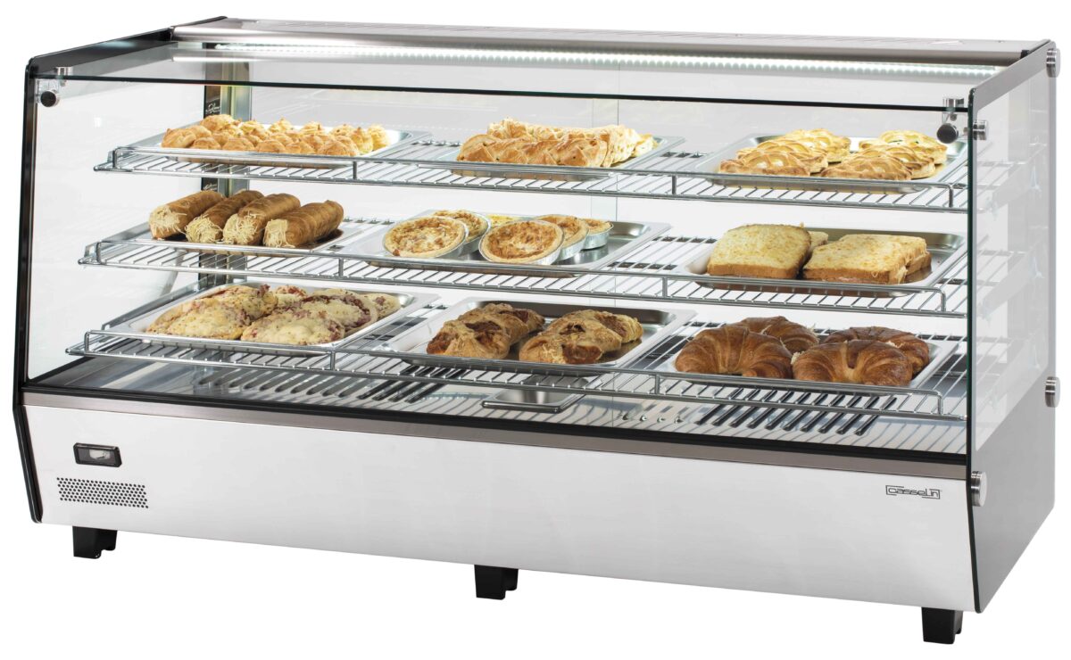Vitrine chauffante encastrée 200L – Casselin