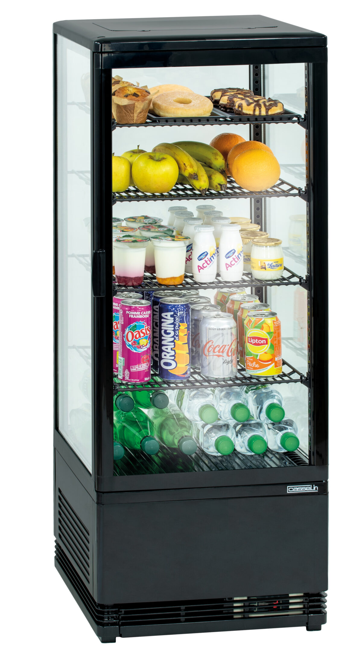 Vitrine réfrigérée positive 98L Noire – Casselin